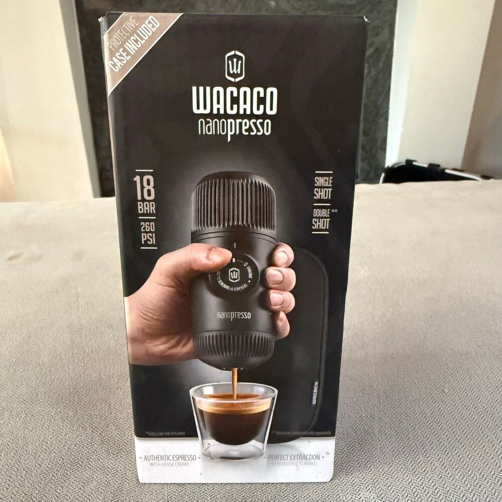 Wacaco Nanopresso Portable Hand Espresso Maker 18 Bar Coffee Machine Open Box